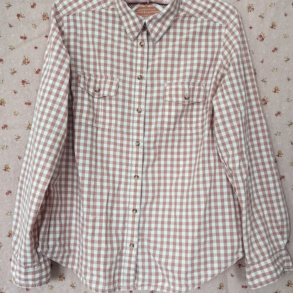 Crabapple Cottage - Gingham Button down blouse